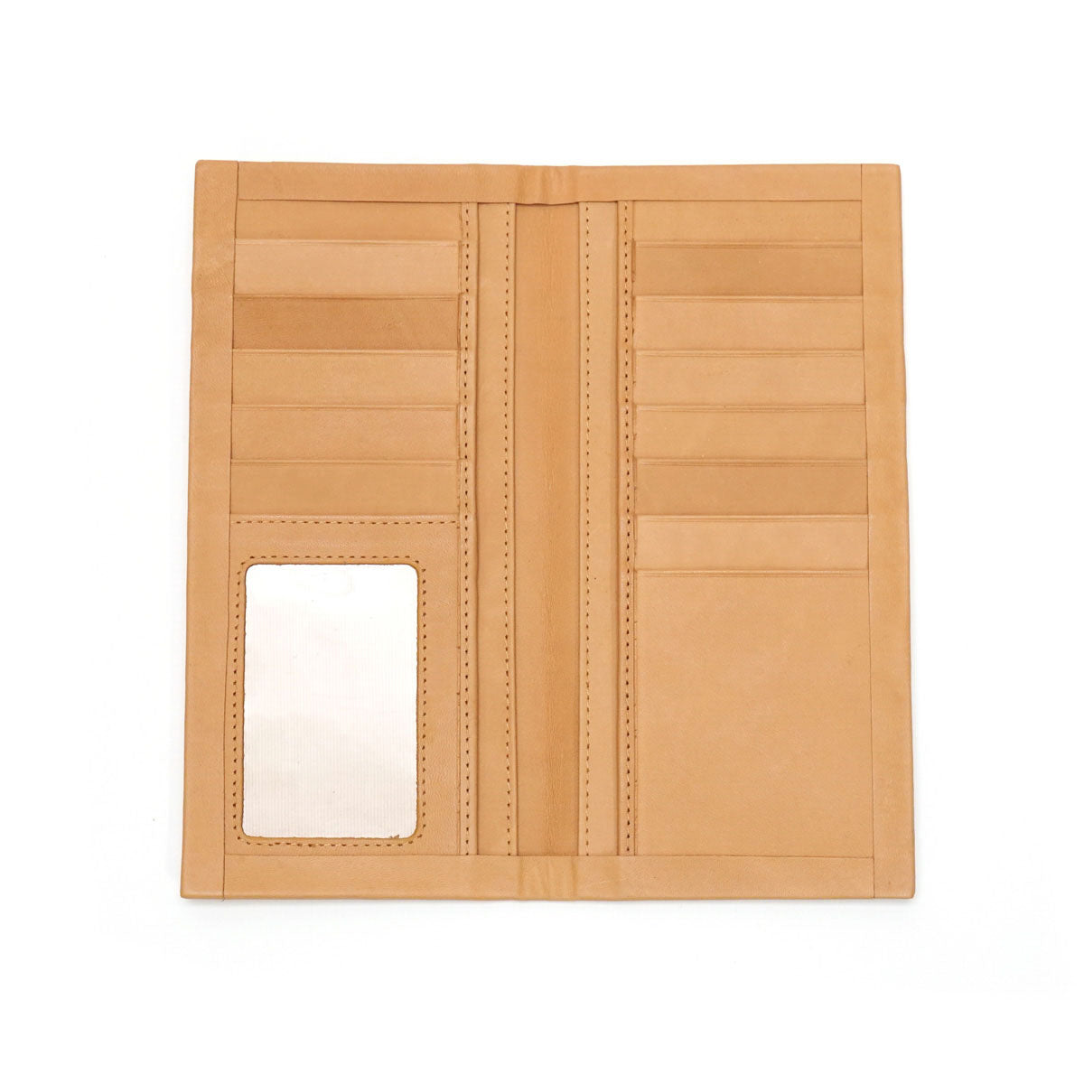 195-106.SLC.jpg CF Natural Checkbook Wallet Interior Image