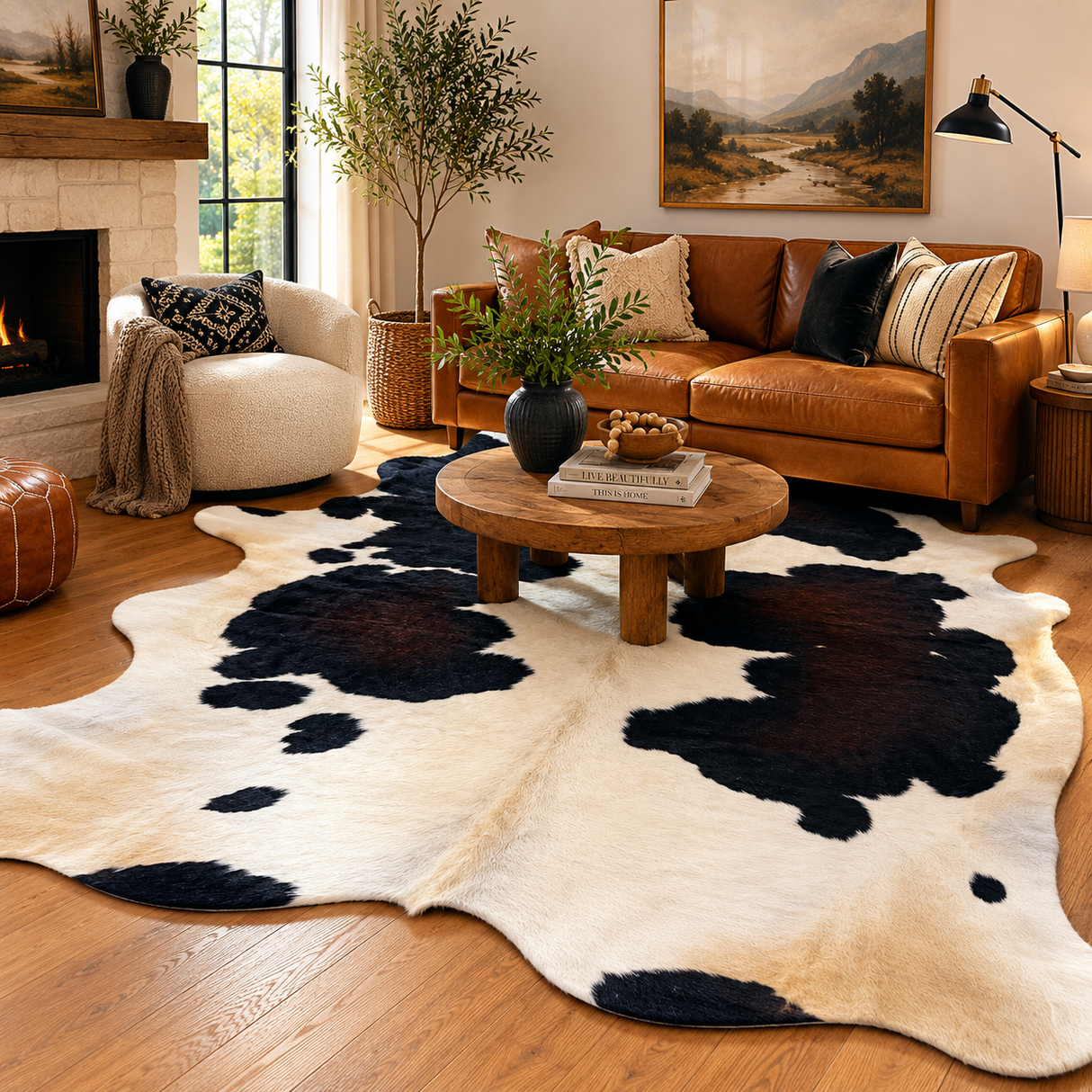 Hand Picked Cowhide Rug - #2