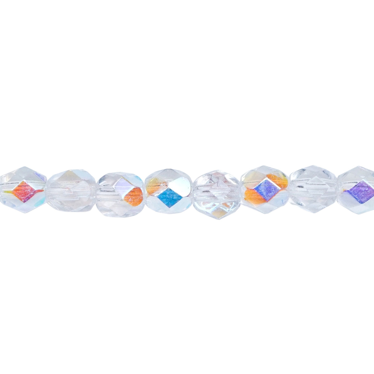 339-34.SLC.1.jpg 4mm Crystal AB Bead Strand - Firepolished Image