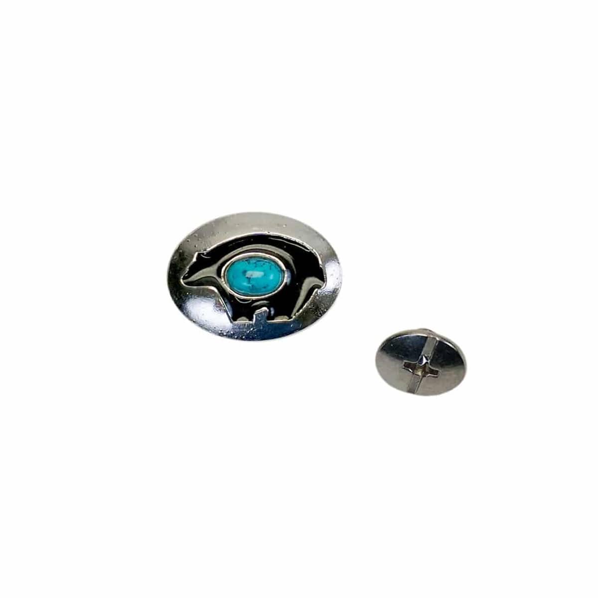141-703.SLC.02.jpg 3/4" Turquoise Bear Concho Image