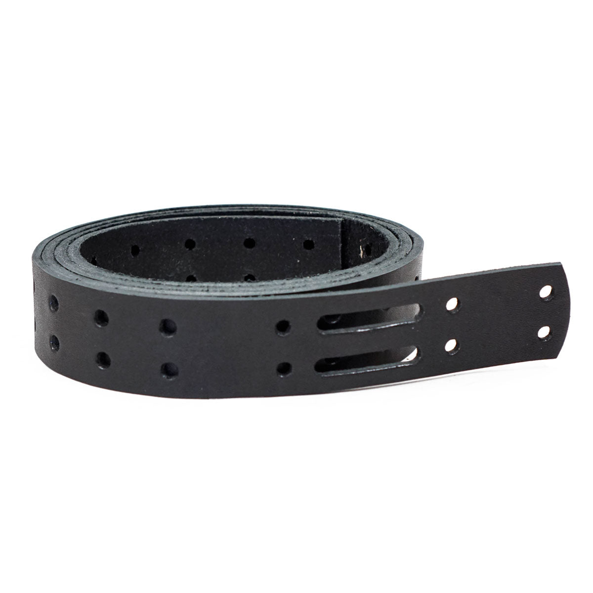 100-202.SLC.01.jpg 1 1/2" Black Hermann Oak Double Hole Belt Blank Image