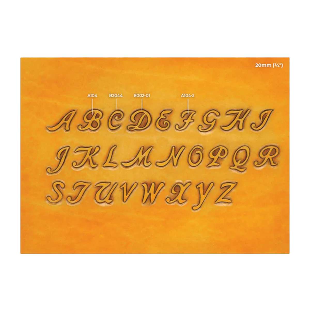 374-7890435.SLC.01.jpg Maker Aid - ¾" Cursive Alphabet Image