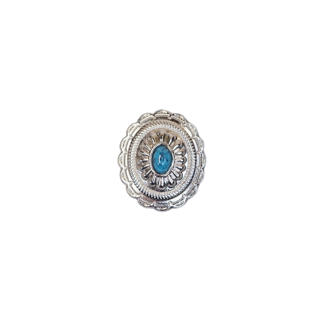 141-0012.SLC.2.jpg Mini Oval Concho - Nickel Plated Image