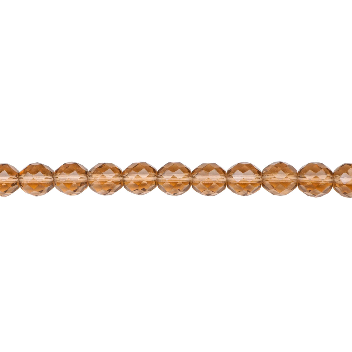 222-4171.SLC.1.jpg 10mm Firepolish Strand - Smoky Topaz Image