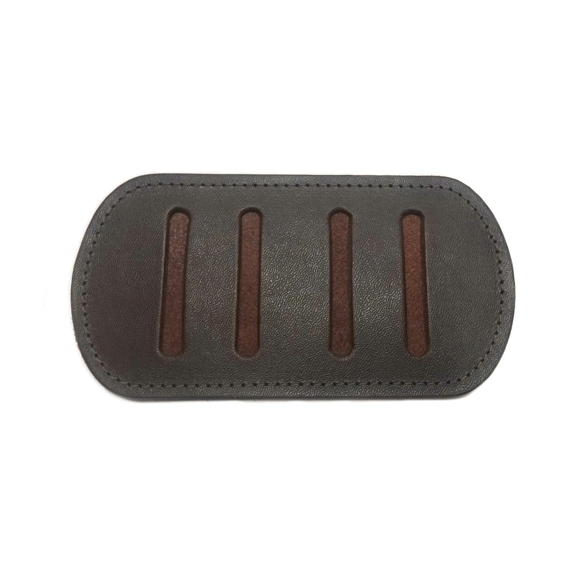 2" Sewn Brown Shoulder Pad Leather Shape