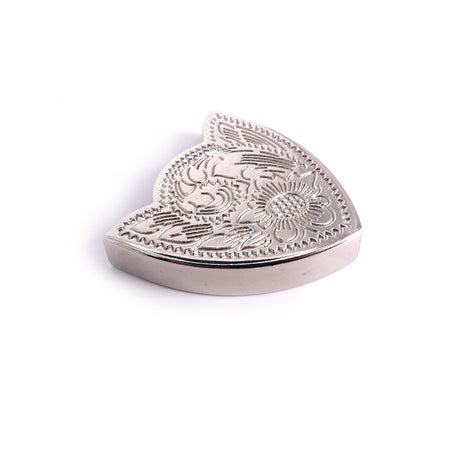 4-194800.jpg 1 ½" Engraved Buckle Tip - Nickel Plate Image