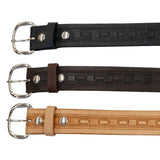 Box Stitch Embossed Belt