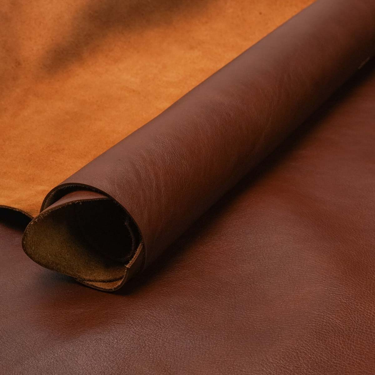 PHC.British Tan.Glazed.1.jpg Premium Heavy Chap Sides Image