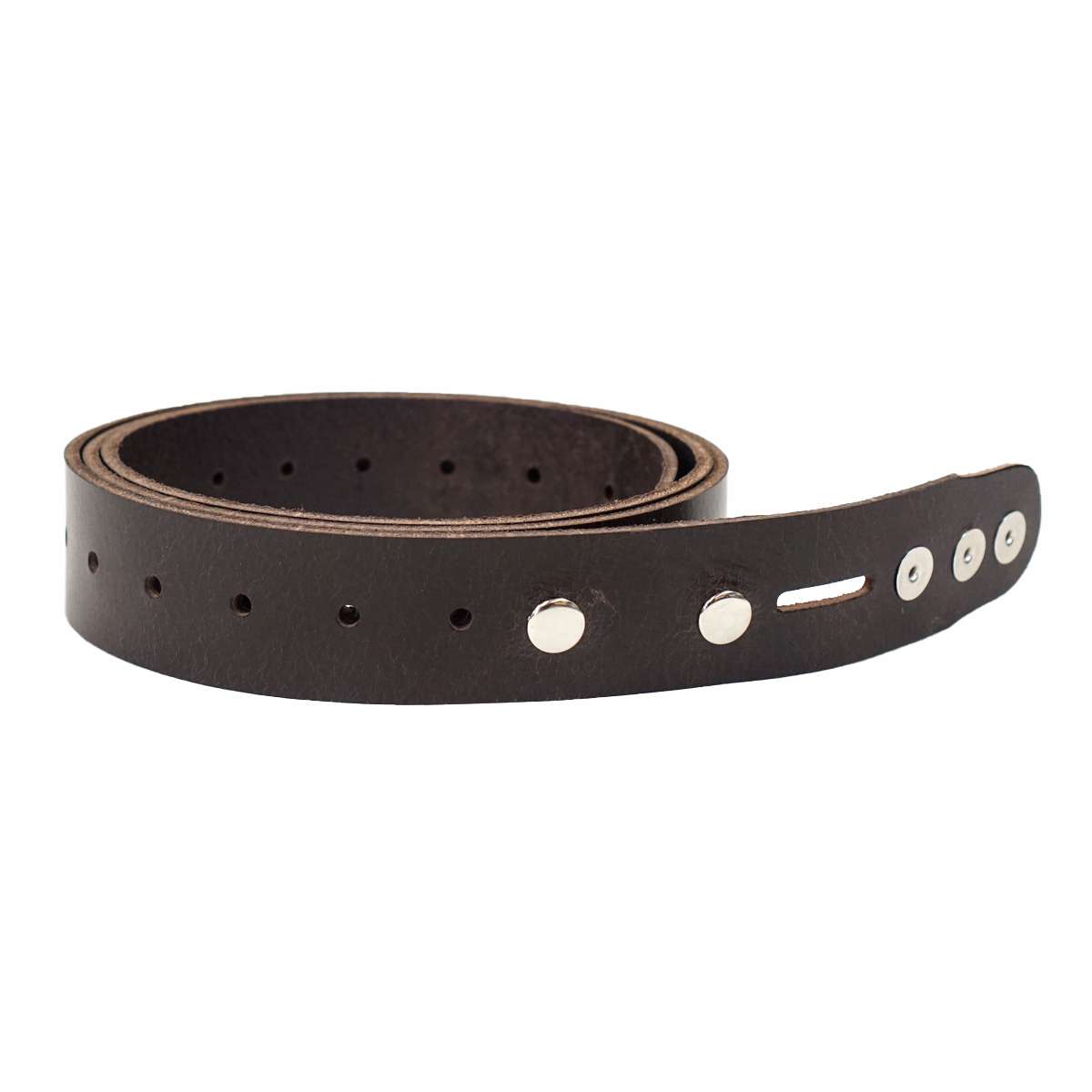 100-2153.SLC.1.jpg Single Hole Belt Blank w/ snaps - Buffalo Brown Image