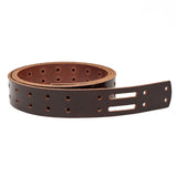 100-208.SLC.01.jpg 1 1/2" Antique Mahogany Buffalo Double Hole Belt Blank Image