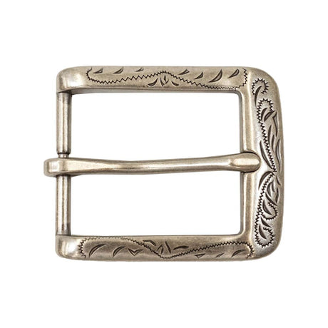 378-3205.SLC.1.jpg 1 ¼" Rounded Engraved Buckle - Antique Nickel Image