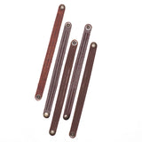 144-47463095.SLC.01.jpg 5pk Oil Tan Mystery Braid Bracelets - Antique Brass Snap Image