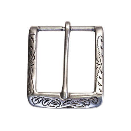 378-3206.SLC.2.jpg 1 ½" Rounded Engraved Buckle - Antique Nickel Image