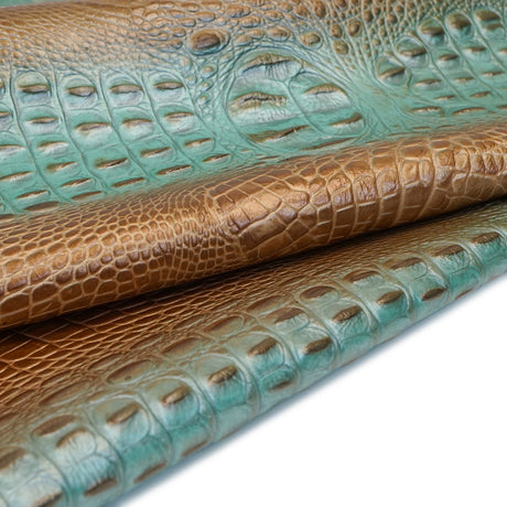 665-1510.SLC.1.jpg Italian Hornback Embossed Side - Turquoise Copper Image