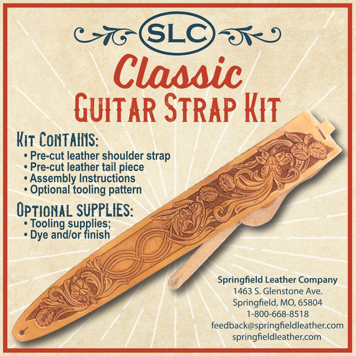 144-4442200.SLC.1.jpg SLC Classic Guitar Strap Kit Image