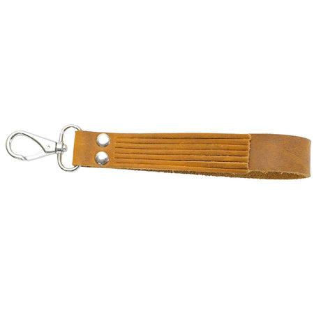 579-13001.SLC.05.jpg Fringed Leather Wristlet Strap - Mesquite Brown Image