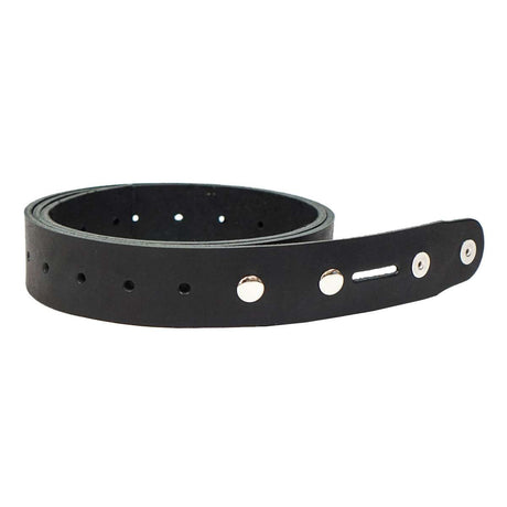 100-2123.SLC.1.jpg Single Hole Belt Blank w/ snaps - Hermann Oak Black Image
