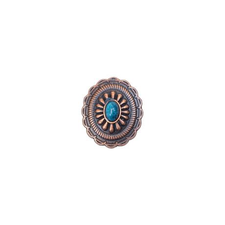 141-0014.SLC.2.jpg Mini Oval Concho - Antique Copper Image