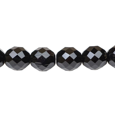 222-4174.SLC.1.jpg 12mm Firepolish Strand - Jet Image