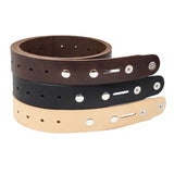 100-2113.SLC.4.jpg Single Hole Belt Blank w/ snaps - Hermann Oak Natural Image