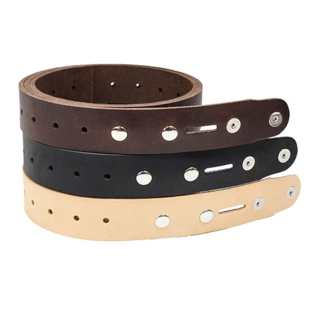 100-2113.SLC.4.jpg Single Hole Belt Blank w/ snaps - Hermann Oak Natural Image