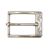 378-3201.SLC.1.jpg 1 ¼" Squared Engraved Buckle - Antique Nickel Image