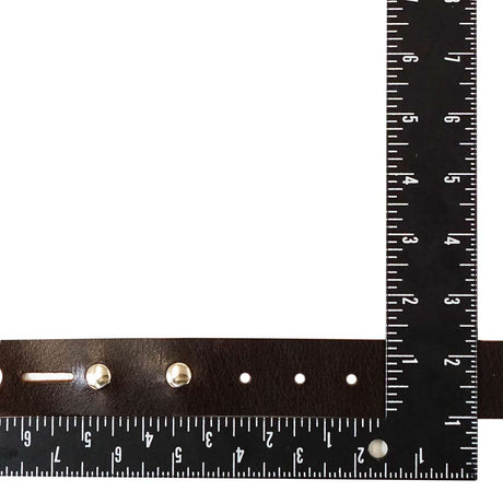 100-2163.SLC.2.jpg Single Hole Belt Blank w/ snaps - Buffalo Antique Mahogany Image