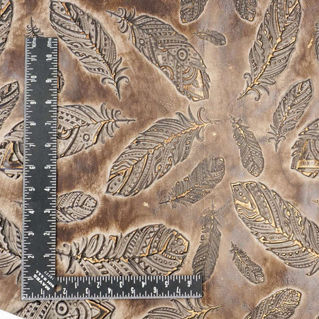 665-1902.SLC.2.jpg Embossed Plume Hide - Cappuccino Image