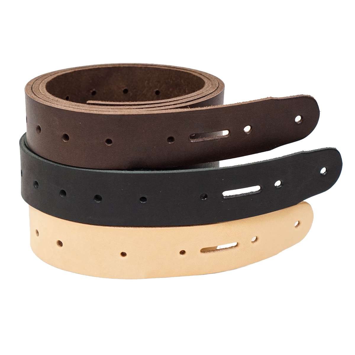 100-212.SLC.4.jpg Single Hole Belt Blank - Hermann Oak Black Image