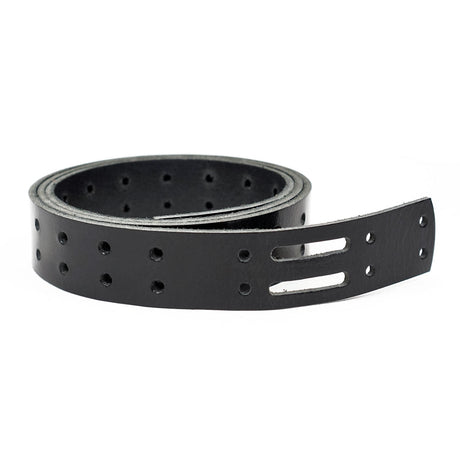 100-204.SLC.01.jpg 1 1/2" Black Buffalo Double Hole Belt Blank Image