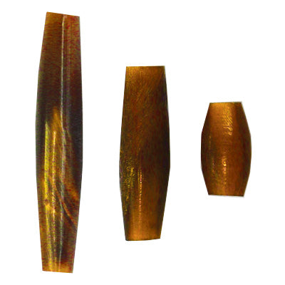 205-109.SLC.jpg 1" Hair Pipe Beads - Amber 50pk Image