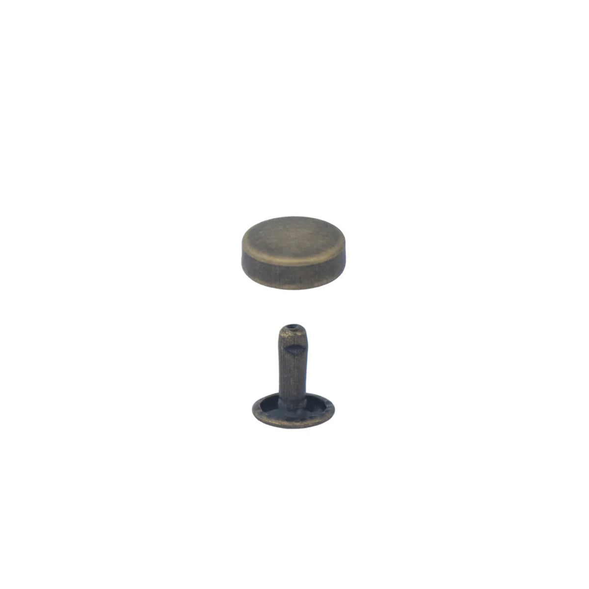 RFR.-Antique Brass.11mm.01.jpg Raised Flat Rivets - 100 Pack Image