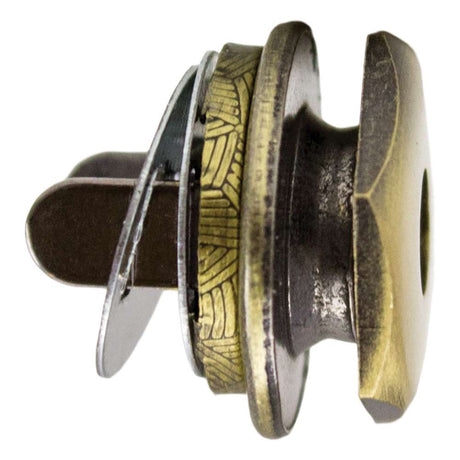 020-2112.SLC.jpg 17mm Hexagon Magnetic Snap w/ Eyelet - Antique Brass Image