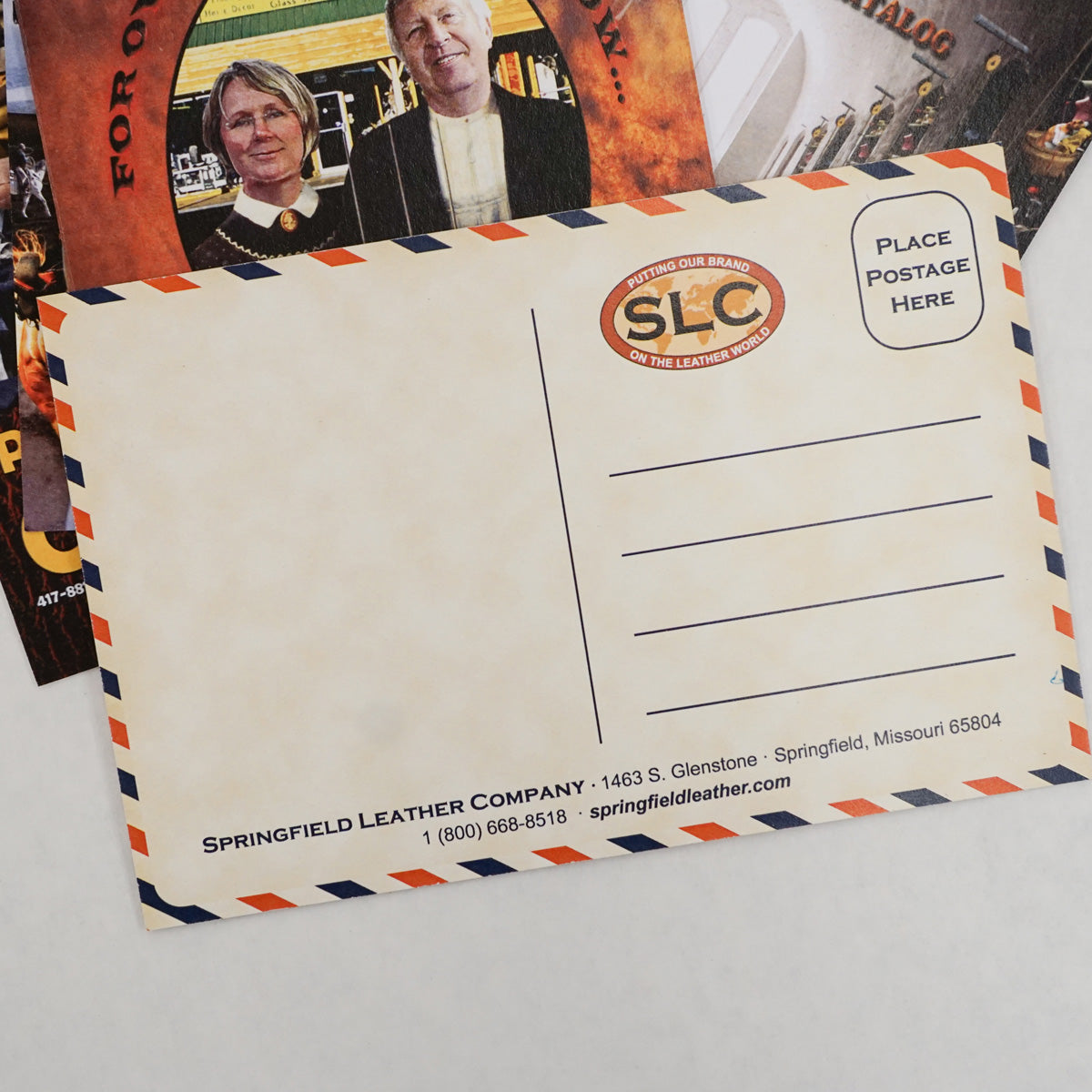 144-3330.SLC.2.jpg 2015 Catalog Postcard "Knights of the Leathercrafting Table Image