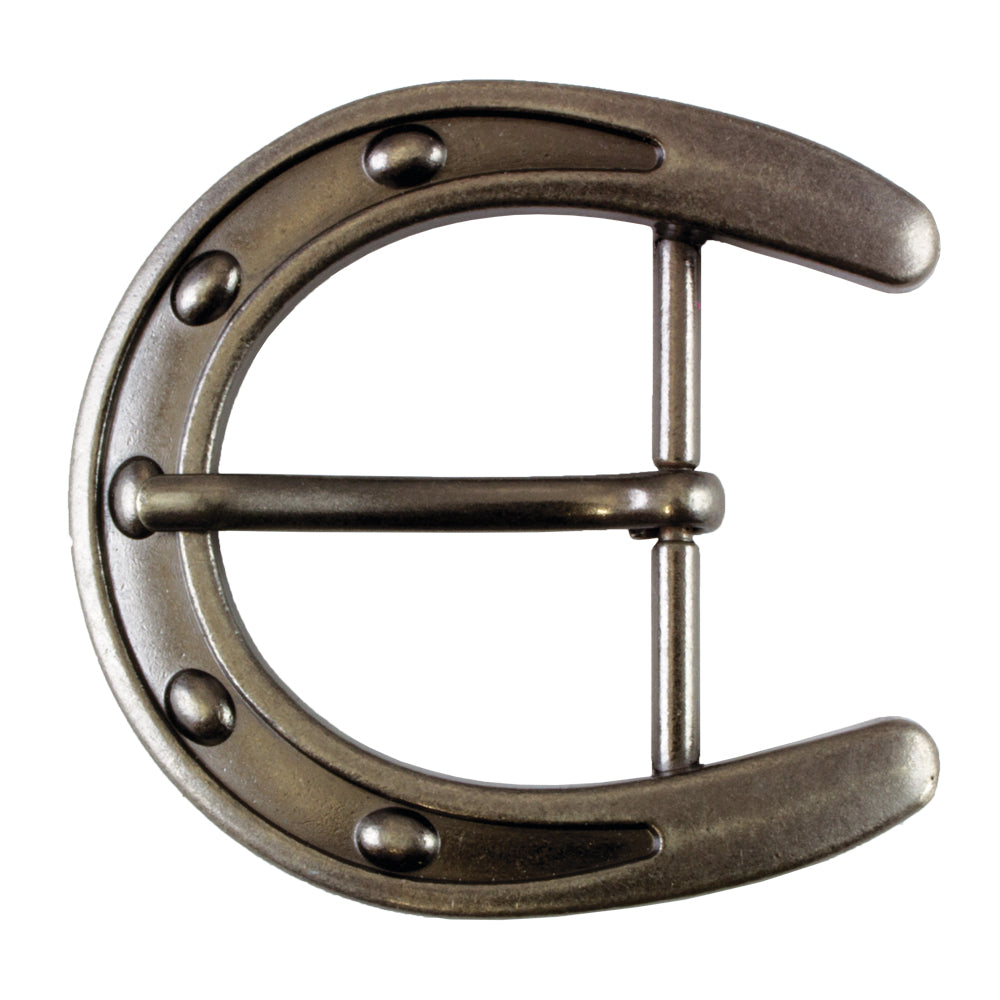 378-73901.SLC.jpg 1¼" Horseshoe Buckle - Antique Nickel Plate Image