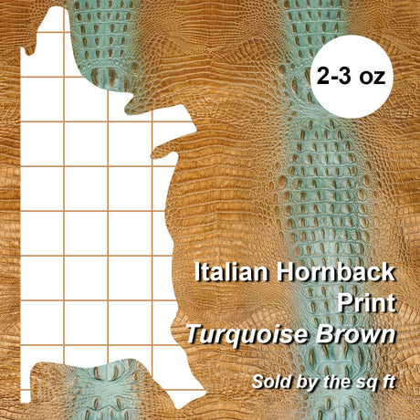 665-1510.SLC.4.jpg Italian Hornback Embossed Side - Turquoise Copper Image