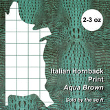 665-1508.SLC.4.jpg Italian Hornback Embossed Side - Aqua Brown Image