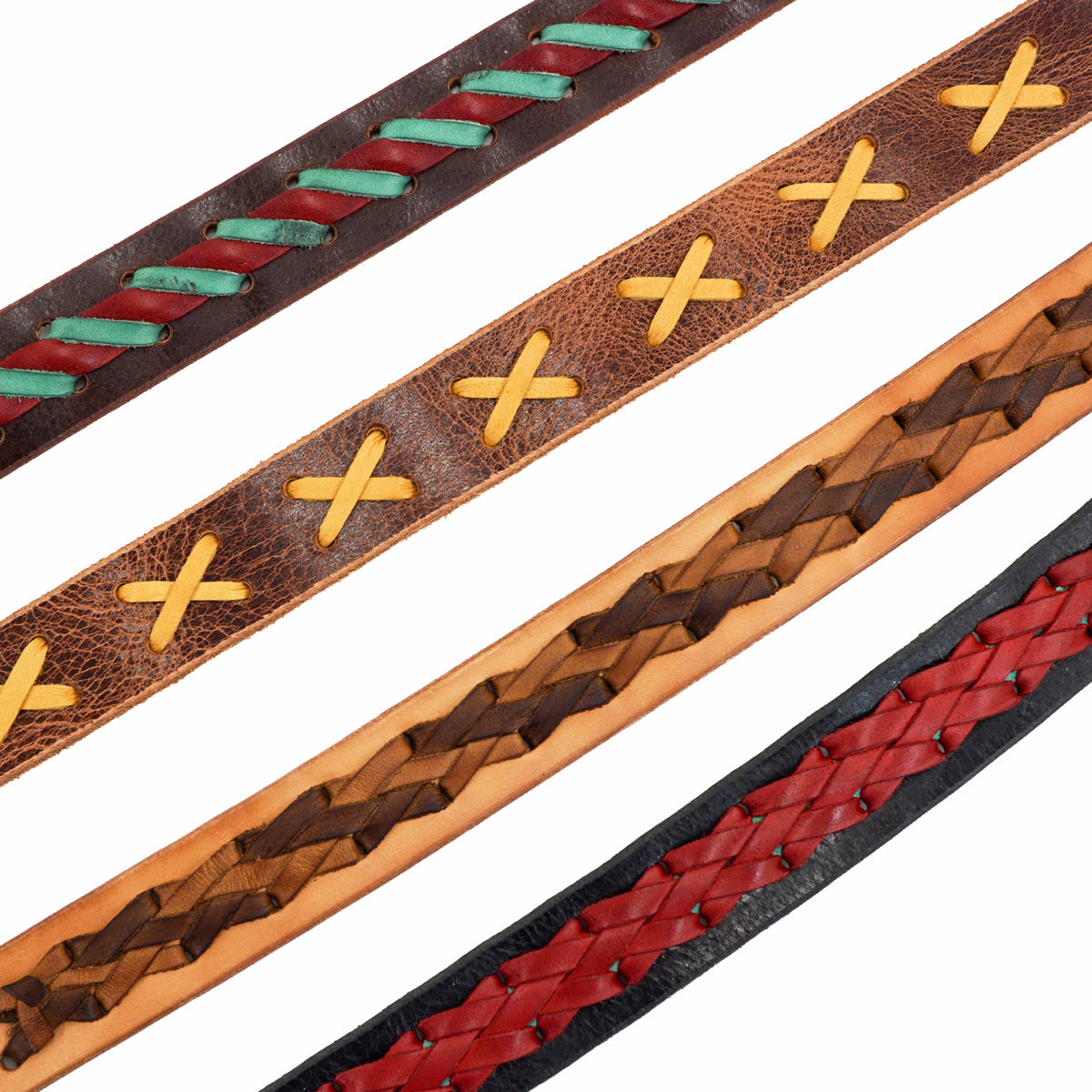 100-2009.SLC.4.jpg 1 1/2" Brown Buffalo Double Hole Belt Blank w/ Snaps Image