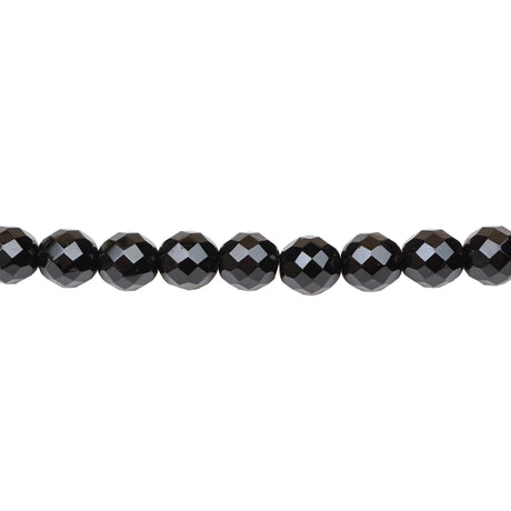 222-4162.SLC.1.jpg 10mm Firepolish Strand - Jet Image