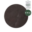 100-12702.SLC.1.jpg 12" Round 8-10oz. Brown Hermann Oak Drum Dyed Pre-Cut Image