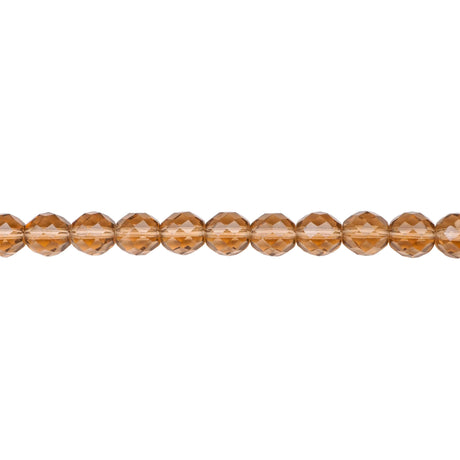 222-4171.SLC.1.jpg 10mm Firepolish Strand - Smoky Topaz Image